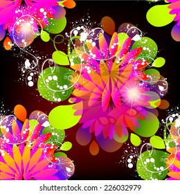 Seamless floral abstract background. Vector 