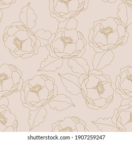 Seamless floral abstract delicate pattern. Vector texture in pastel colors