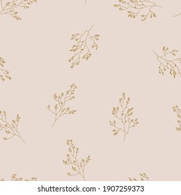 Seamless floral abstract delicate pattern. Vector texture in pastel colors