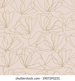 Seamless floral abstract delicate pattern. Vector texture in pastel colors