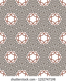 Seamless floral abstract geometric pattern background. Vintage flower wallpaper textile design. Modern trendy  illustration square composition