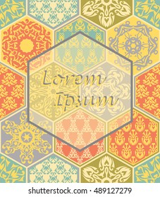 Seamless floral abstract pattern. Can be used for wallpaper, textile, fabric design. Pastel patchwork design   
