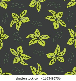 Seamless floral abstract pattern. Green colorful shades. Suitable as packaging, print, fabric, paper vector