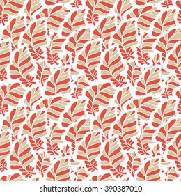 seamless floral abstract pattern  leaves color vector