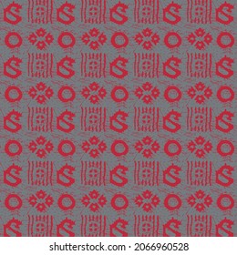 Seamless floral abstract Pattern on deep ass color Background