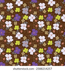 seamless floral allover pattern with abstract off white background for digital print