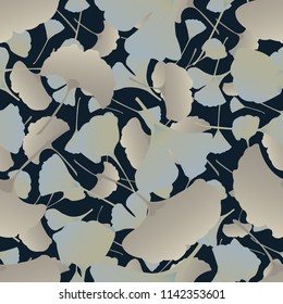 seamless floral autumn leaves pattern in vector