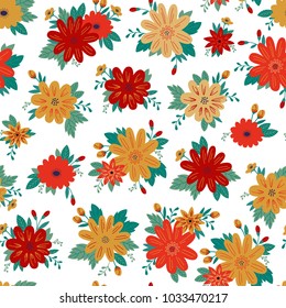 Seamless Floral Background.