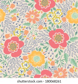 Seamless floral background.