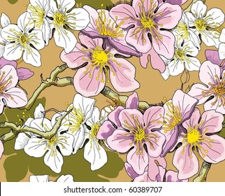 Seamless floral background.