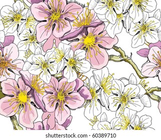 Seamless floral background.