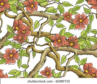 Seamless floral background.