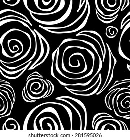 seamless floral background. abstract rose. vector illustration