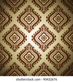 seamless floral background against with brown background