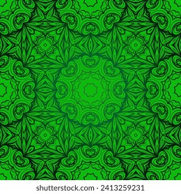 Seamless floral background with arabesque pattern Decorative mandala. For print, poster, cover, brochure, flyer, banner. vector.