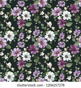 Seamless floral background and