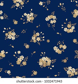 Seamless floral background with bouquets of small flowers. Vector pattern for wallpaper, fabric, digital paper, fills, etc.