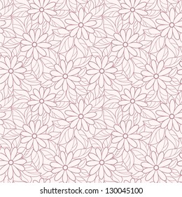 seamless floral background with camomiles