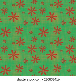 Seamless floral background with camomiles. Vector illustration