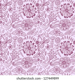 Seamless floral background. Copy that square to the side and you'll get seamlessly tiling pattern which gives the resulting image the ability to be repeated or tiled without visible seams.