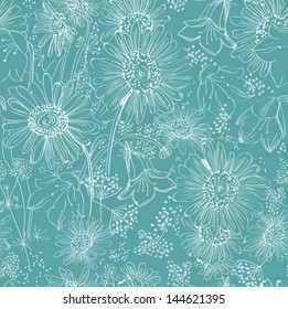 Seamless floral background for design, VECTOR