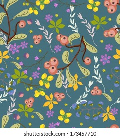 Seamless floral background for design, Vector