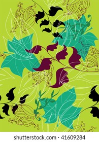 Seamless floral background. Easy to edit vector image.