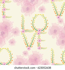 Seamless floral background for easy making seamless pattern