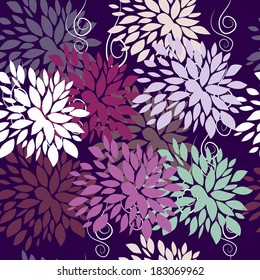 Seamless floral background. Endless floral pattern. You can use it in textile design, greeting cards, graphic design. 