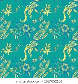 Seamless Floral Background. Feminine Asian