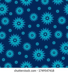 seamless floral background  in flat color for wallpaper, background, decoration, paper wrapping, backdrop