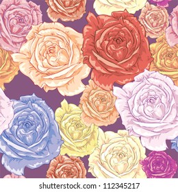 Seamless floral background with flower pattern. Vector eps 10
