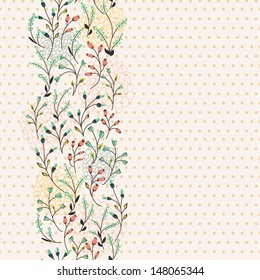 Seamless floral background with flowers 
