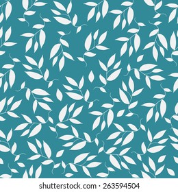 Seamless floral background. Foliage backdrop.