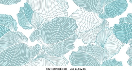 Seamless floral background with golden leaves. Romantic pattern template for wall decor.