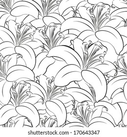 Seamless floral background . Illustration clip art