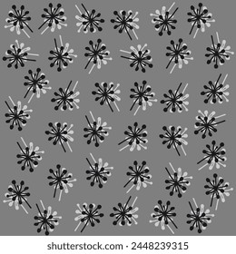 seamless floral background. leaves on a gray background