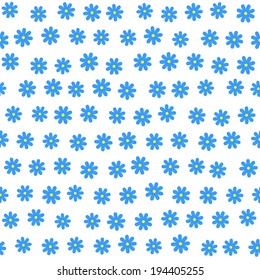 Seamless floral background with many tiny blue daisie flowers