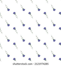 Seamless floral background in minimalists style. Vector texture.