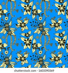 Seamless Floral Background. Modern Indonesian