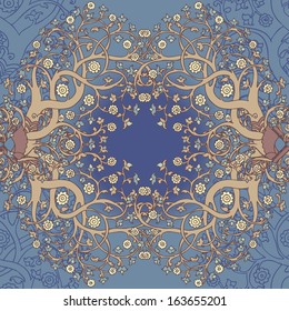 Seamless floral background from a orient/victorian style, vector illustration