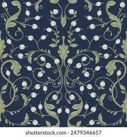 Seamless floral background. Ornamental pattern. Modern wallpaper style.