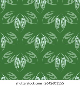 Seamless floral background. Ornamental pattern with flowers and leaves.
