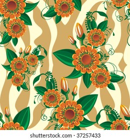 Seamless floral background pattern