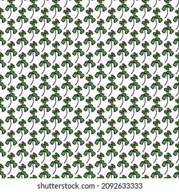 seamless floral background. pattern with green flowers