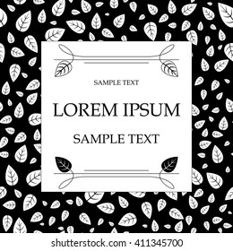Seamless floral background pattern with leaves. Trendy creative wallpaper. Vector Illustration for text.