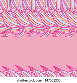 Seamless floral background pattern. Nature theme,leaves, hand - drawn abstract elements. Template for textile,paper, greeting card, postcard design. 