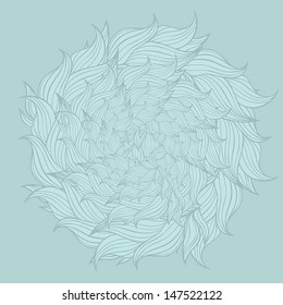 Seamless floral background pattern. Nature theme,leaves, hand - drawn abstract elements. Template for textile,paper, greeting card, postcard design. 