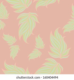 Seamless floral background pattern. Nature theme,leaves, hand - drawn abstract elements. Template for textile,paper, greeting card, postcard design.