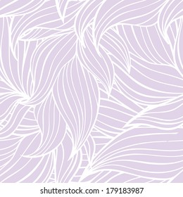 Seamless floral background pattern in pastel colors. Nature theme,leaves, hand - drawn abstract elements.